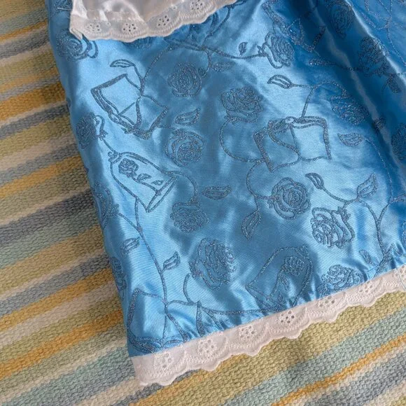 ⭐ The Disney Store Belle Blue Peasant Dress size 5/6 - Picture 3 of 10